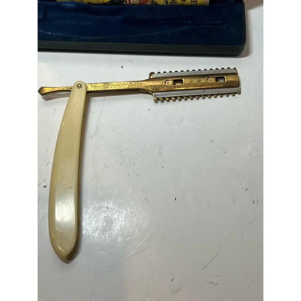Vintage Durham Duplex Safety Razor Set w/ Case & Booklet Collectible Grooming